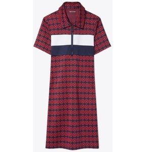 Tory Burch Sport RED & NAVY Colorblock Golf Dress
